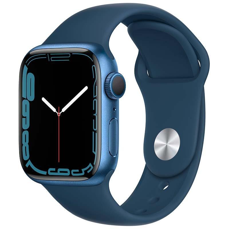 APPLE Watch Series 7 41 mm- Blue Aluminium with Abyss Blue Sports Band-E MKN13B/A