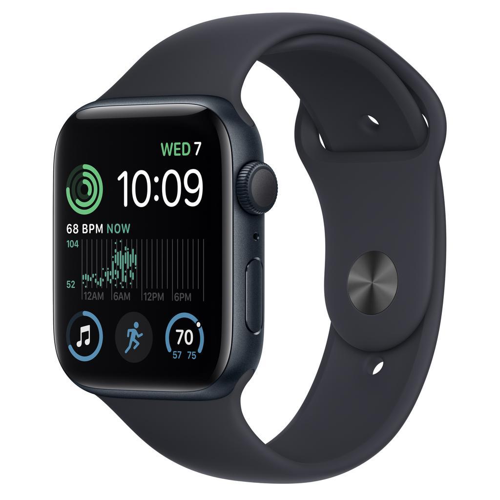 Apple Watch SE 2nd gen 44mm GPS Cellular Midnight Aluminium case with Midnight Sport Band-E