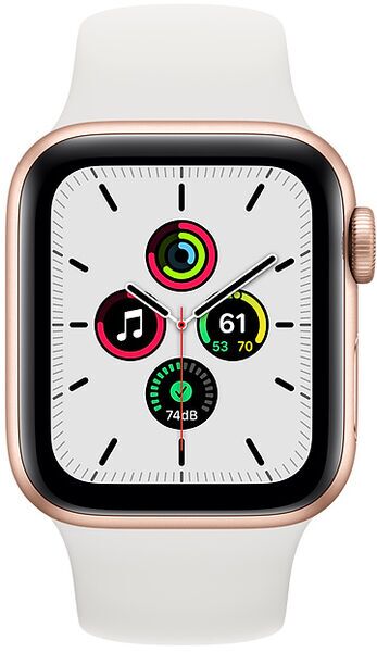 Apple Watch SE 40mm GPS Cellular Gold Aluminium case with White Sport Band-E MYEH2