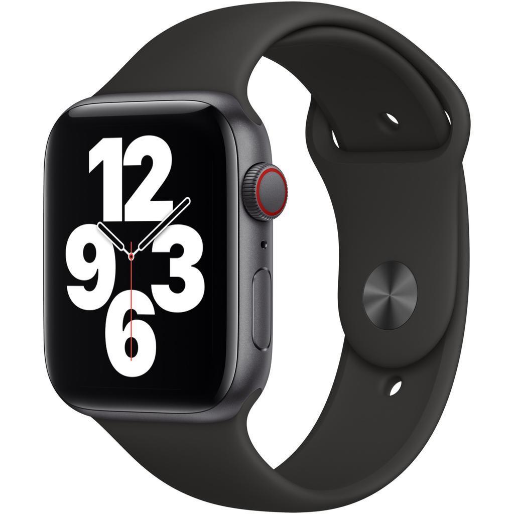 Apple Watch Series 4 44 mm Stainless steel GPS + Cellular black Sport Band black MTX22LL/A