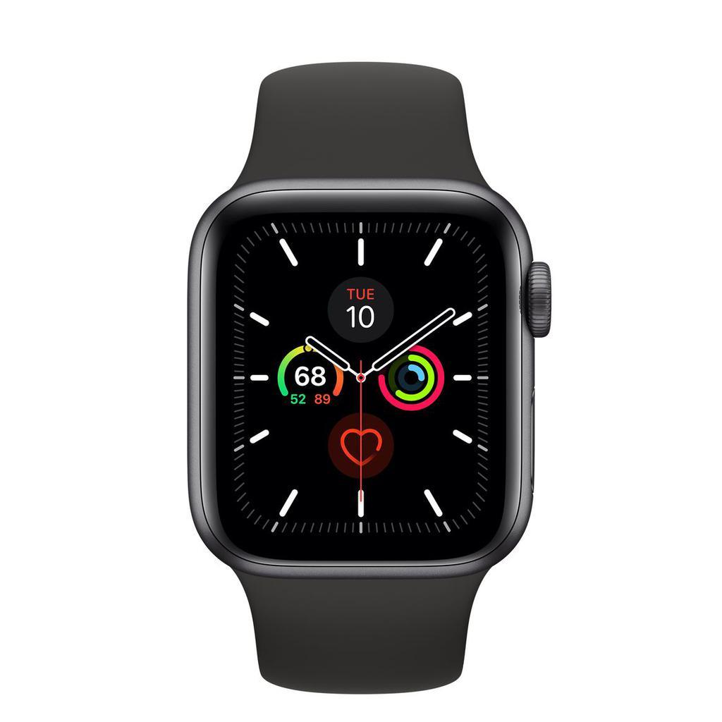 Apple Watch Series 5 Space Grey Titanium Case with Black Sport Band