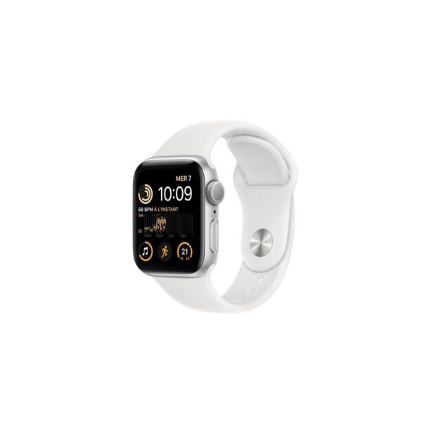 Apple Watch SE GPS 40mm Silver Aluminum Case with White Sport Band